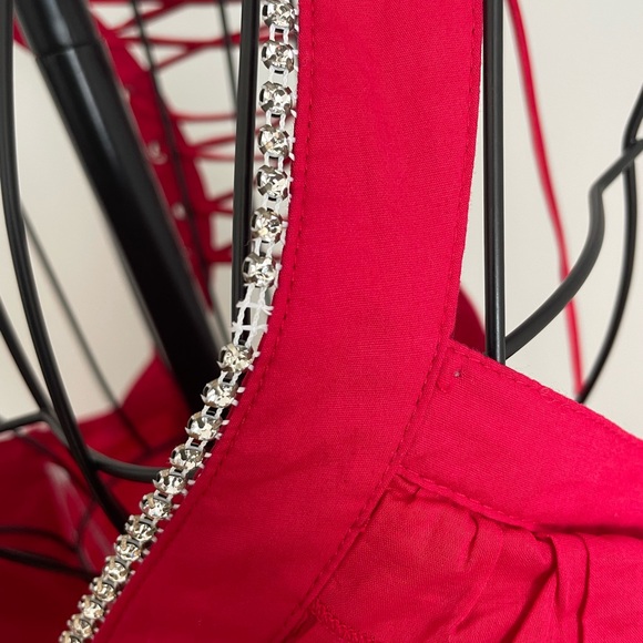 Women's Ruffled Red Top - Picture 4 of 11